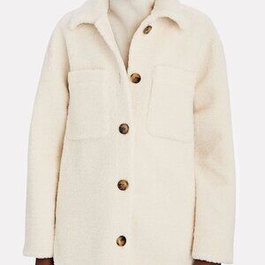 Rails Connie Shirt Jacket, Ivory Teddy, Size XS, EUC